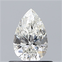 Natural Diamond 0.52 Carats, Pear with  Cut, H Color, VVS1 Clarity and Certified by GIA