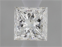 Natural Diamond 0.50 Carats, Princess with  Cut, F Color, VVS1 Clarity and Certified by IGI