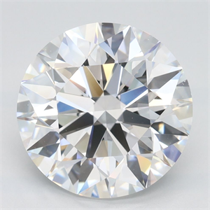 Picture of Lab Grown Diamond 3.67 Carats, Round with Ideal Cut, D Color, IF Clarity and Certified by IGI