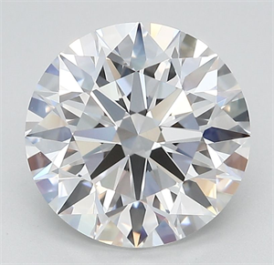 Picture of Lab Grown Diamond 3.12 Carats, Round with Ideal Cut, D Color, IF Clarity and Certified by IGI