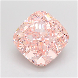 Picture of Lab Grown Diamond 4.80 Carats, CUSHION MODIFIED with  Cut, Fancy Intense Pink Color, VS1 Clarity and Certified by IGI
