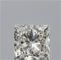 Natural Diamond 0.63 Carats, Princess with  Cut, H Color, VVS2 Clarity and Certified by IGI