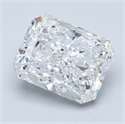 Natural Diamond 2.51 Carats, Radiant with  Cut, E Color, SI1 Clarity and Certified by GIA