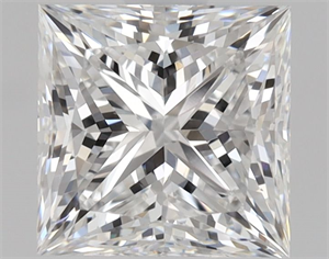 Picture of Natural Diamond 1.01 Carats, Princess with  Cut, E Color, VS1 Clarity and Certified by GIA