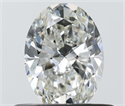 Natural Diamond 0.51 Carats, Oval with  Cut, G Color, VVS2 Clarity and Certified by IGI