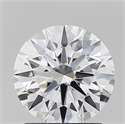 Lab Grown Diamond 1.26 Carats, Round with Ideal Cut, D Color, VVS2 Clarity and Certified by IGI
