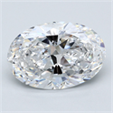 Natural Diamond 5.01 Carats, Oval with  Cut, E Color, IF Clarity and Certified by GIA