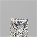Natural Diamond 0.50 Carats, Princess with  Cut, I Color, VVS1 Clarity and Certified by GIA