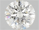 Natural Diamond 1.01 Carats, Round with Excellent Cut, H Color, VVS1 Clarity and Certified by HRD