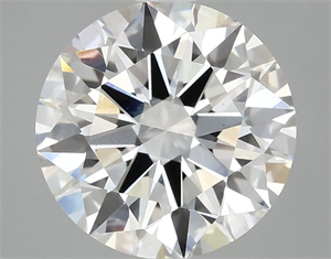 Picture of Lab Grown Diamond 3.09 Carats, Round with Excellent Cut, E Color, VS2 Clarity and Certified by IGI