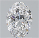 Natural Diamond 0.90 Carats, Oval with  Cut, D Color, SI1 Clarity and Certified by GIA