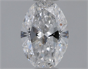 Natural Diamond 0.50 Carats, Oval with  Cut, D Color, SI2 Clarity and Certified by GIA