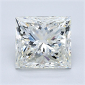 Natural Diamond 2.03 Carats, Princess with  Cut, J Color, VS1 Clarity and Certified by GIA