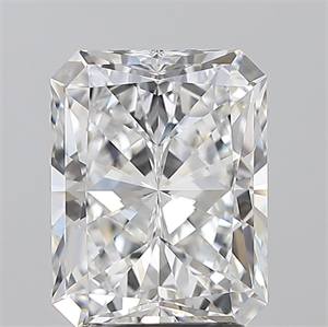 Picture of Natural Diamond 2.50 Carats, Radiant with  Cut, D Color, VVS2 Clarity and Certified by GIA
