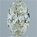 Natural Diamond 1.70 Carats, Oval with  Cut, M Color, SI1 Clarity and Certified by GIA