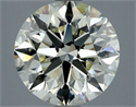 Natural Diamond 3.03 Carats, Round with Excellent Cut, N Color, VVS2 Clarity and Certified by IGI