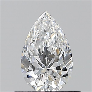 Picture of Natural Diamond 0.53 Carats, Pear with  Cut, D Color, VVS2 Clarity and Certified by GIA