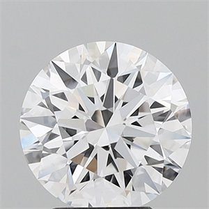 Picture of Lab Grown Diamond 3.30 Carats, Round with Ideal Cut, D Color, VVS2 Clarity and Certified by IGI