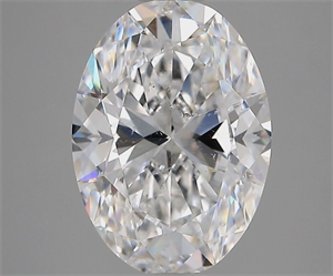Picture of Natural Diamond 3.21 Carats, Oval with  Cut, E Color, SI2 Clarity and Certified by GIA