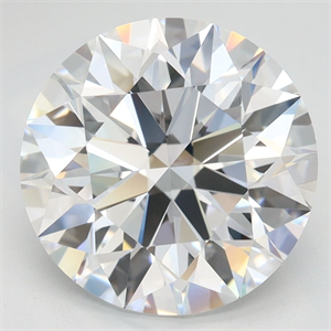 Picture of Lab Grown Diamond 3.33 Carats, Round with Ideal Cut, D Color, VVS1 Clarity and Certified by IGI