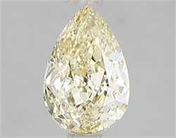 Picture of Lab Grown Diamond 1.54 Carats, Pear with  Cut, Fancy Yellow Color, VS2 Clarity and Certified by IGI