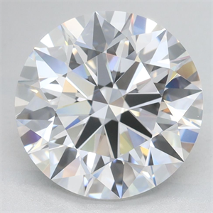 Picture of Lab Grown Diamond 4.09 Carats, Round with Excellent Cut, D Color, VVS2 Clarity and Certified by GIA