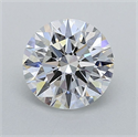 Lab Grown Diamond 1.54 Carats, Round with Ideal Cut, E Color, VVS2 Clarity and Certified by IGI