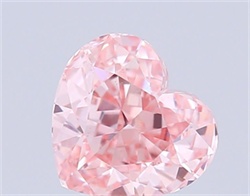 Picture of Lab Grown Diamond 1.39 Carats, Heart with  Cut, Fancy Intense Pink Color, VS1 Clarity and Certified by IGI