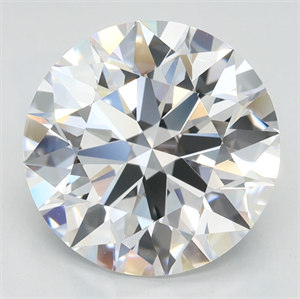 Picture of Lab Grown Diamond 3.40 Carats, Round with Ideal Cut, D Color, IF Clarity and Certified by IGI