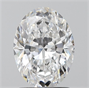 Natural Diamond 1.51 Carats, Oval with  Cut, D Color, SI1 Clarity and Certified by GIA