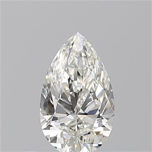 Picture of Natural Diamond 0.53 Carats, Pear with  Cut, H Color, VS2 Clarity and Certified by GIA