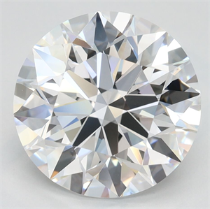 Picture of Lab Grown Diamond 3.71 Carats, Round with Excellent Cut, D Color, IF Clarity and Certified by GIA