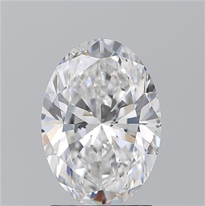 Picture of Natural Diamond 2.01 Carats, Oval with  Cut, E Color, SI2 Clarity and Certified by GIA