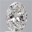 Natural Diamond 0.91 Carats, Oval with  Cut, G Color, SI1 Clarity and Certified by GIA