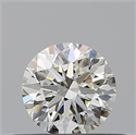 Natural Diamond 0.40 Carats, Round with Excellent Cut, K Color, VVS2 Clarity and Certified by GIA