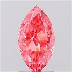 Picture of Lab Grown Diamond 1.53 Carats, Marquise with  Cut, Fancy Vivid Pink Color, VS2 Clarity and Certified by IGI