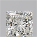 Natural Diamond 0.92 Carats, Princess with  Cut, J Color, VVS1 Clarity and Certified by GIA