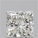 Natural Diamond 0.92 Carats, Princess with  Cut, J Color, VVS1 Clarity and Certified by GIA
