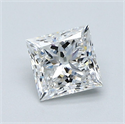 Natural Diamond 1.02 Carats, Princess with  Cut, E Color, VS2 Clarity and Certified by GIA
