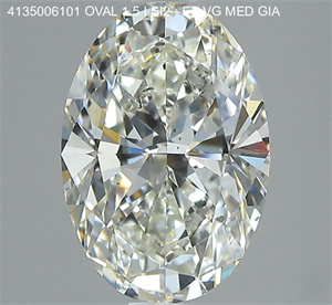 Picture of Natural Diamond 1.50 Carats, Oval with  Cut, I Color, SI2 Clarity and Certified by GIA