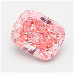 Picture of Lab Grown Diamond 4.02 Carats, CUSHION MODIFIED with  Cut, Fancy Vivid Pink Color, VS1 Clarity and Certified by IGI