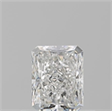 Natural Diamond 0.50 Carats, Radiant with  Cut, F Color, SI1 Clarity and Certified by GIA