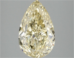 Picture of Lab Grown Diamond 3.02 Carats, Pear with  Cut, Fancy Yellow Color, VS1 Clarity and Certified by IGI