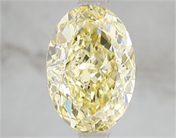 Picture of Lab Grown Diamond 3.08 Carats, Oval with  Cut, Fancy Intense Yellow Color, VS2 Clarity and Certified by IGI