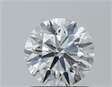 Natural Diamond 0.90 Carats, Round with Excellent Cut, G Color, SI1 Clarity and Certified by GIA
