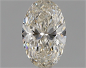 Natural Diamond 0.60 Carats, Oval with  Cut, K Color, SI2 Clarity and Certified by GIA