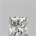 Natural Diamond 0.71 Carats, Princess with  Cut, I Color, VVS1 Clarity and Certified by GIA