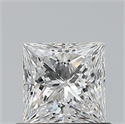 Natural Diamond 0.70 Carats, Princess with  Cut, F Color, VVS1 Clarity and Certified by GIA