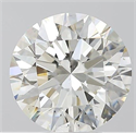 Natural Diamond 4.02 Carats, Round with Excellent Cut, J Color, SI1 Clarity and Certified by GIA