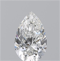 Natural Diamond 0.51 Carats, Pear with  Cut, F Color, VVS2 Clarity and Certified by GIA